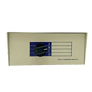 Data Transfer Switch with 4 Outputs A-B-C-D Type DB9 Serial Ports Network Switch